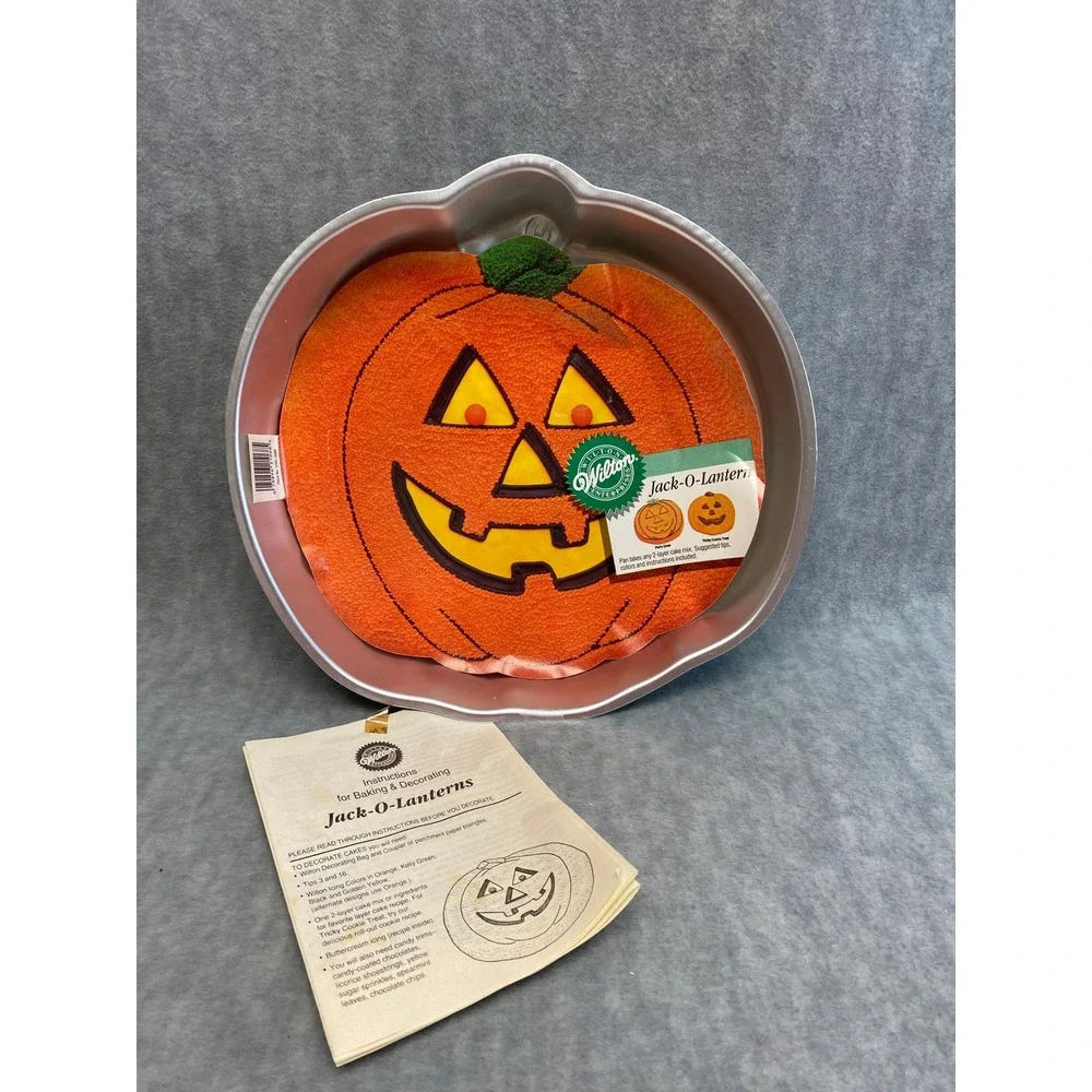 Vintage 1981 Wilton Jack O Lantern Pumpkin Shaped Cake Pan Baking‎ Halloween